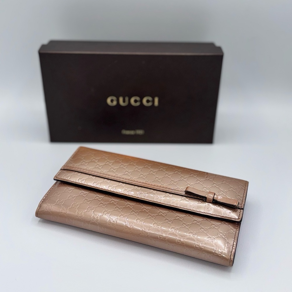 Gucci Micro GG Candy Shine Wallet w/ Box